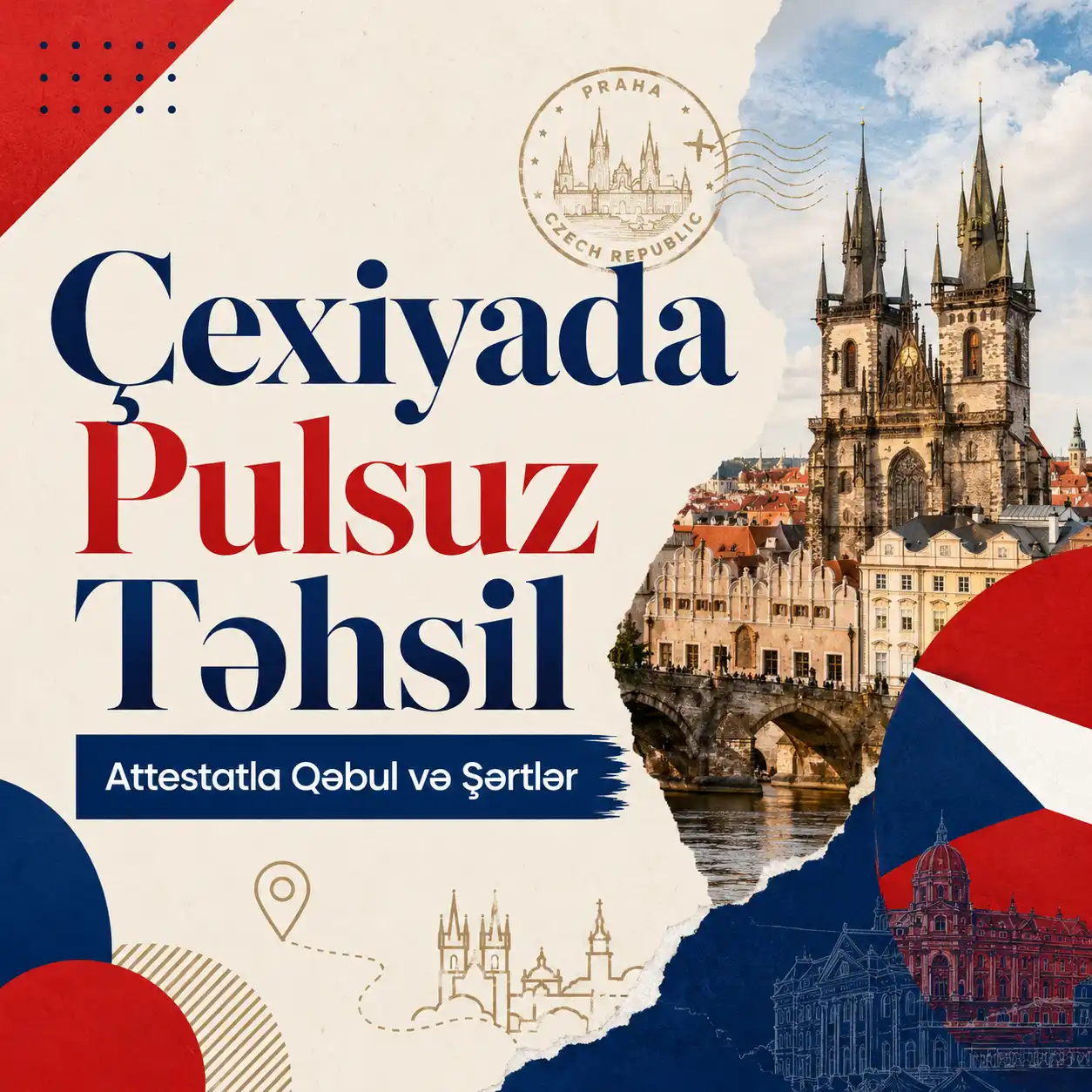 Çexiyada Pulsuz Təhsil - Attestatla Qəbul və Şərtlər
