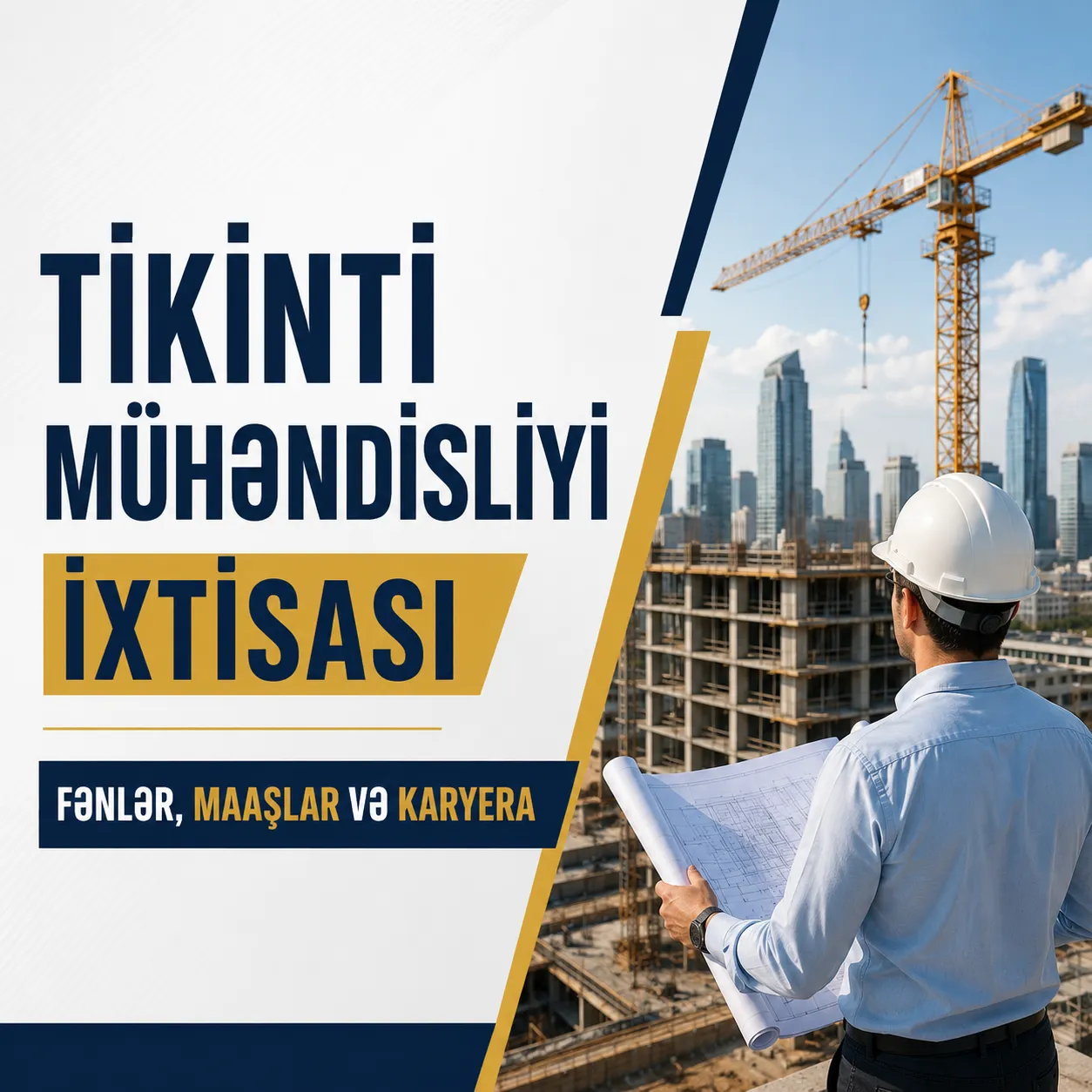 Tikinti Mühəndisliyi İxtisası - Fənlər, Maaşlar və Karyera